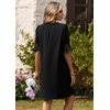Zeagoo Summer Dresses for Women 2026 V Neck Ruffle Sleeve Loose Shift Dress Hawaiian Sundress Beach Vacation Clothes(Black)