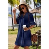 Zeagoo Summer Dresses for Women 2026 V Neck Ruffle Sleeve Loose Shift Dress Hawaiian Sundress Beach Vacation Clothes(Blue Polka Dots)