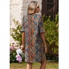 Zeagoo Summer Dresses for Women 2026 V Neck Ruffle Sleeve Loose Shift Dress Hawaiian Sundress Beach Vacation Clothes(Ethnic Style)