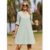 Zeagoo Summer Dresses for Women 2026 V Neck Ruffle Sleeve Loose Shift Dress Hawaiian Sundress Beach Vacation Clothes(Green)
