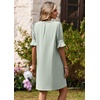 Zeagoo Summer Dresses for Women 2026 V Neck Ruffle Sleeve Loose Shift Dress Hawaiian Sundress Beach Vacation Clothes(Green)