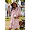Zeagoo Summer Dresses for Women 2026 V Neck Ruffle Sleeve Loose Shift Dress Hawaiian Sundress Beach Vacation Clothes(Pink Polka Dots)