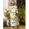 Zeagoo Summer Dresses for Women 2026 V Neck Ruffle Sleeve Loose Shift Dress Hawaiian Sundress Beach Vacation Clothes(Yellow Floral)