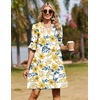 Zeagoo Summer Dresses for Women 2026 V Neck Ruffle Sleeve Loose Shift Dress Hawaiian Sundress Beach Vacation Clothes(Yellow Floral)