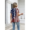Zeagoo Womens Tops Summer Casual Short Sleeve Tshirts Business Basic Spring V-Neck Shirts Outfits S-3XL(Zz-flag)