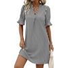 Zeagoo Summer Dresses for Women 2026 V Neck Ruffle Sleeve Loose Shift Dress Hawaiian Sundress Beach Vacation Clothes(A02-black and White Stripes)