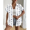 Zeagoo Short Sleeve Summer Tops for Women Casual Button Down Shirts Solid/Striped Business Work Blouses(Jh599)
