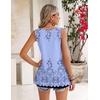 Zeagoo Women’s Summer Tank Tops 2026 Pleated Square Neck Loose Fit Casual Flowy Tunic Sleeveless Shirts(Sf166)