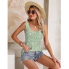 Zeagoo Women’s Summer Tank Tops 2026 Pleated Square Neck Loose Fit Casual Flowy Tunic Sleeveless Shirts(Xh534)
