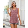 Zeagoo Womens Summer Tank Tops Sleeveless Babydoll Tops Loose Fit Tunic Blouses Crew Neck Flowy Shirts S-3XL(Floral)