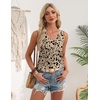 Zeagoo Womens Tank Tops 2026 Summer Sleeveless Loose Fit Tops V Neck Pleated Trendy Fashion Business Casual Shirts(Sf154 Floral)