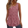 Zeagoo Womens Summer Tank Tops Sleeveless Babydoll Tops Loose Fit Tunic Blouses Crew Neck Flowy Shirts S-3XL(Floral)