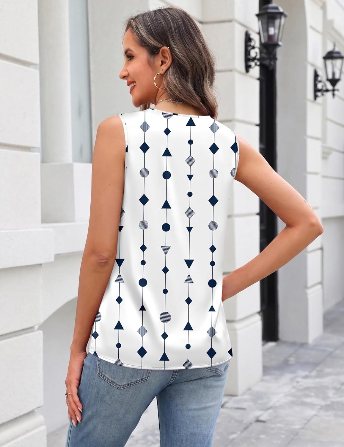 image:imageZeagoo Silk Satin Tank Tops for Women V Neck Business Work Blouses Summer Dressy Casual Sleeveless ShirtsJh599
