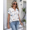 Zeagoo Button Down Shirts for Women Short Sleeve Tops V Neck Collar Blouses Business Casual Outfits(Bf290)