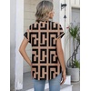 Zeagoo Button Down Shirts for Women Short Sleeve Tops V Neck Collar Blouses Business Casual Outfits(Jh308)