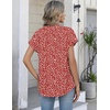 Zeagoo Button Down Shirts for Women Short Sleeve Tops V Neck Collar Blouses Business Casual Outfits(Jh590)