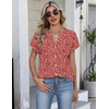 Zeagoo Button Down Shirts for Women Short Sleeve Tops V Neck Collar Blouses Business Casual Outfits(Jh590)