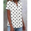 Zeagoo Button Down Shirts for Women Short Sleeve Tops V Neck Collar Blouses Business Casual Outfits(Jh592)