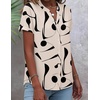 Zeagoo Button Down Shirts for Women Short Sleeve Tops V Neck Collar Blouses Business Casual Outfits(Jh602)