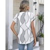 Zeagoo Button Down Shirts for Women Short Sleeve Tops V Neck Collar Blouses Business Casual Outfits(Jh611)