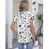 Zeagoo Button Down Shirts for Women Short Sleeve Tops V Neck Collar Blouses Business Casual Outfits(Sf291)