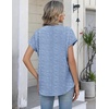 Zeagoo Button Down Shirts for Women Short Sleeve Tops V Neck Collar Blouses Business Casual Outfits(Tz273)