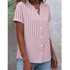 Zeagoo Button Down Shirts for Women Short Sleeve Tops V Neck Collar Blouses Business Casual Outfits(Tz300)