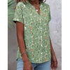 Zeagoo Button Down Shirts for Women Short Sleeve Tops V Neck Collar Blouses Business Casual Outfits(Xh534)