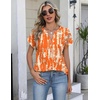 Zeagoo Button Down Shirts for Women Short Sleeve Tops V Neck Collar Blouses Business Casual Outfits(Zr466)