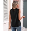 Zeagoo Camisole Top for Woman Silk Satin Crew Neck Dressy Sleeveless Blouses Summer Business Casual Outfits(Black)