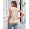 Zeagoo Silk Satin Tank Tops for Women V Neck Business Work Blouses Summer Dressy Casual Sleeveless Shirts(Light Champagne)