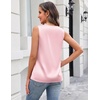 Zeagoo Silk Satin Tank Tops for Women V Neck Business Work Blouses Summer Dressy Casual Sleeveless Shirts(Light Pink)