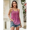 Zeagoo Sleeveless Summer Top Cute Flowy Peplum Camisole Spring Spaghetti Strap Shirts for Women Trendy