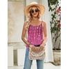 Zeagoo Sleeveless Summer Top Cute Flowy Peplum Camisole Spring Spaghetti Strap Shirts for Women Trendy