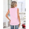 Zeagoo Tank Tops for Women 2026 Summer Top Henley Shirts Dressy Casual Loose Fit V-Neck Button Down Sleeveless Tshirt Blouse(Tz300)