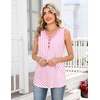 Zeagoo Tank Tops for Women 2026 Summer Top Henley Shirts Dressy Casual Loose Fit V-Neck Button Down Sleeveless Tshirt Blouse(Tz300)