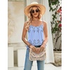 Zeagoo Womens Camisole Tank Tops Summer Adjustable Spaghetti Strap Loose Flowy Sleeveless Shirts Beach Vacation Clothes(Sf166)