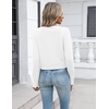 Zeagoo Women’s Cropped Cardigan Sweaters 2026 Button Down Long Sleeve Knit Bolero Shrugs for Dresses(01-white)
