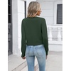 Zeagoo Women’s Cropped Cardigan Sweaters 2026 Button Down Long Sleeve Knit Bolero Shrugs for Dresses(Dark Green)