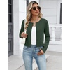 Zeagoo Women’s Cropped Cardigan Sweaters 2026 Button Down Long Sleeve Knit Bolero Shrugs for Dresses(Dark Green)