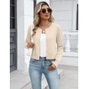 Zeagoo Women’s Cropped Cardigan Sweaters 2026 Button Down Long Sleeve Knit Bolero Shrugs for Dresses(Light Apricot)