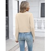 Zeagoo Women’s Cropped Cardigan Sweaters 2026 Button Down Long Sleeve Knit Bolero Shrugs for Dresses(Light Apricot)