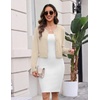 Zeagoo Women’s Cropped Cardigan Sweaters 2026 Button Down Long Sleeve Knit Bolero Shrugs for Dresses(Light Apricot)