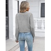 Zeagoo Women’s Cropped Cardigan Sweaters 2026 Button Down Long Sleeve Knit Bolero Shrugs for Dresses(Light Gray)