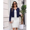 Zeagoo Women’s Cropped Cardigan Sweaters 2026 Button Down Long Sleeve Knit Bolero Shrugs for Dresses(Navy)
