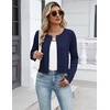 Zeagoo Women’s Cropped Cardigan Sweaters 2026 Button Down Long Sleeve Knit Bolero Shrugs for Dresses(Navy)