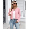 Zeagoo Women’s Cropped Cardigan Sweaters 2026 Button Down Long Sleeve Knit Bolero Shrugs for Dresses(Pink)