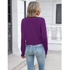 Zeagoo Women’s Cropped Cardigan Sweaters 2026 Button Down Long Sleeve Knit Bolero Shrugs for Dresses(Purple)