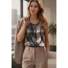 Zeagoo Womens Satin Tank Top Pleated Shoulder Sleeveless Blouse Round Neck Dressy Business Casual Work Office Summer Top(Cx278)