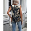 Zeagoo Womens Satin Tank Top Pleated Shoulder Sleeveless Blouse Round Neck Dressy Business Casual Work Office Summer Top(Zr220)
